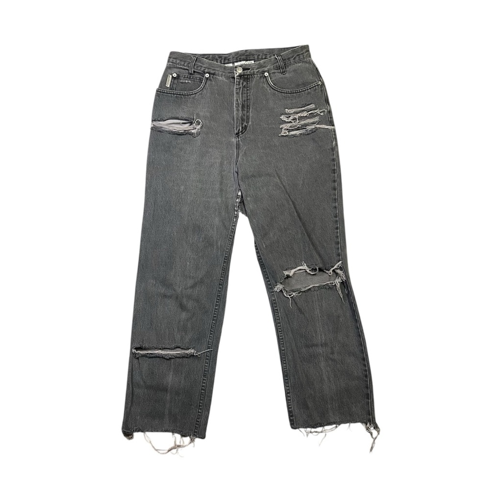 Distressed High Rise Pendleton Jeans - image 1